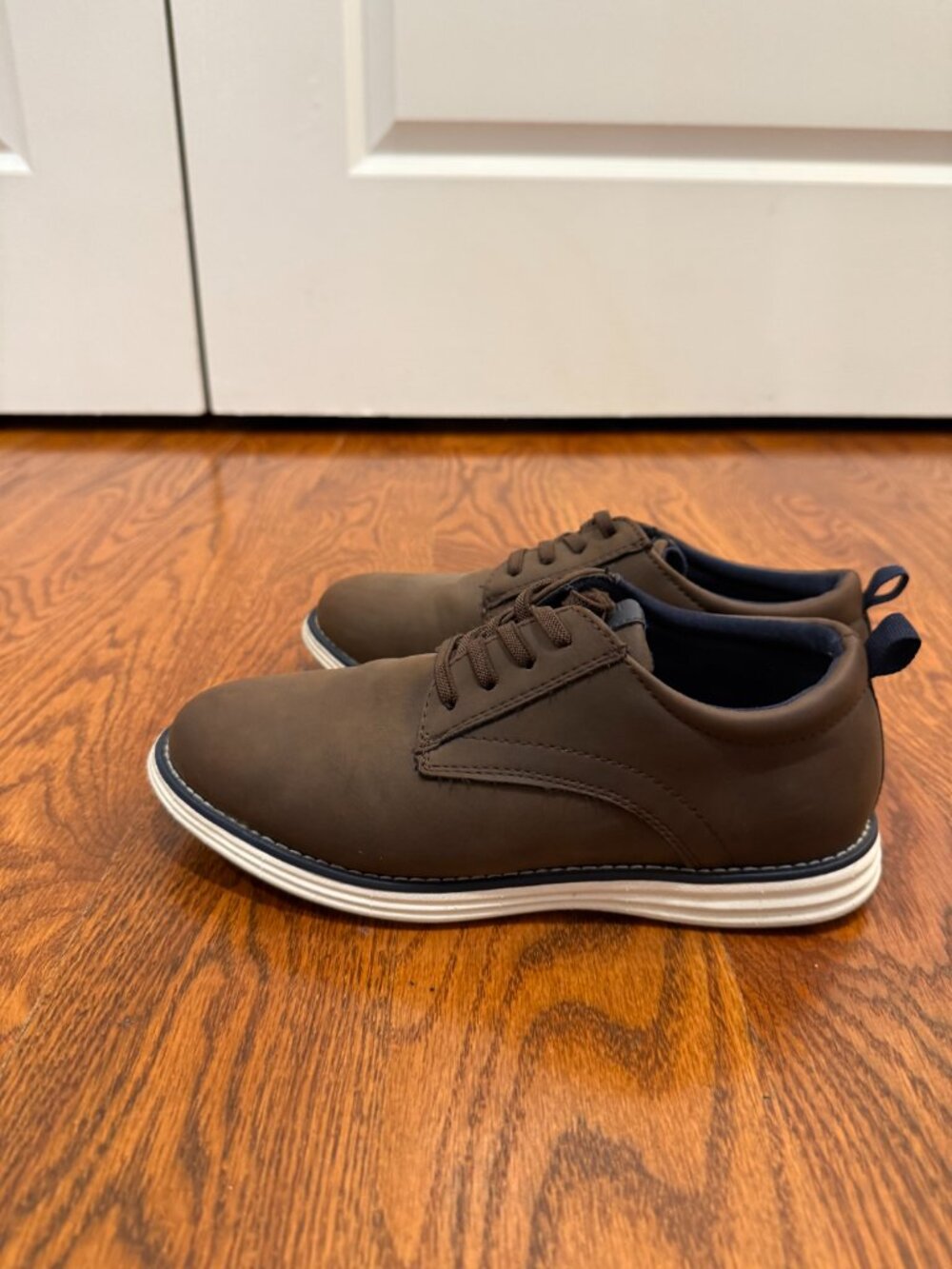 Deer Stags Dapper Jr Boys Brown Dress Shoes Size 3M